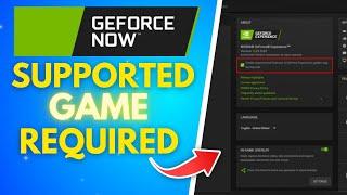 FIX "A Supported Game Is Required To Use This Feature Nvidia Geforce Experience"