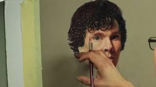 Hand Painting Pastel Sherlock TV Show Video (Time Lapse) | De la David