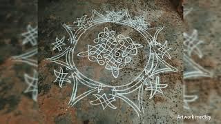 Twisted Sikku kolam tutorial