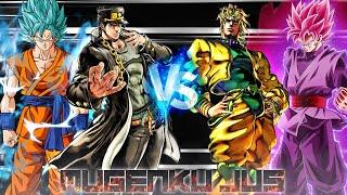 Goku LB V5 & Jotaro vs Dio & Goku Black SSR [Dragon Ball x JoJo] ANIME MUGEN JUS Team Fight