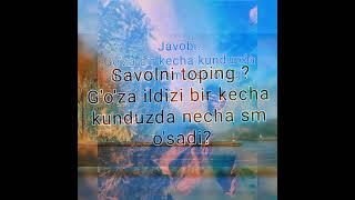 savol javob biologiya