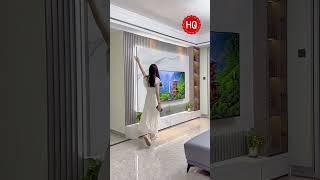 Simple sintered stone TV wall matching instantly improves the living room's sense of luxury #wall