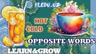 Opposite Words in English. ©Learn&Grow with FLEDU.UZ