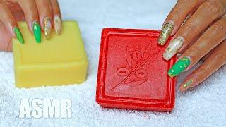 ASMR SOAP Satisfying TAPPING & Scratching  | АСМР Режу мыло ТАППИНГ ногтями 100% МУРАШКИ