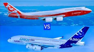 A380 vs 747: Airbus A380 vs Boeing 747-8 Mighty Comparison!