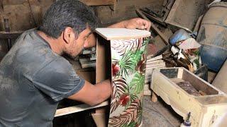 Amazing process of making wooden sewing machines boxes