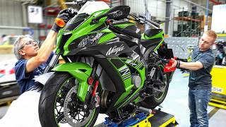 Kawasaki Ninja H2R Production line️ Japanese Factory tour - Kawasaki Ninja Motorcycle assembly