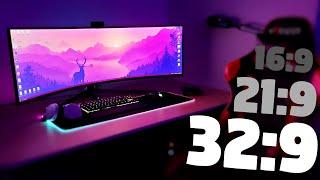 32:9 Super Ultrawide Gaming Comparison | 16:9 vs 21:9 vs 32:9 | Samsung Odyssey G9 C49G95T