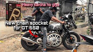 ITNA KARCHA HOGA SOCHA NAI THA| chain spocket and breakpad change karwa padage.