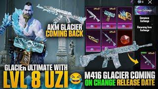 M416 Glacier Coming On Chance Confirmed ? | Akm Glacier Coming Back  | Glacier Lvl 8 Uzi  | Bgmi