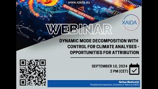 Webinar #9 - DYNAMIC MODE DECOMPOSITION WITH CONTROL FOR CLIMATE ANALYSES