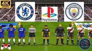 Winning Eleven 2002 Gameplay - Chelsea vs Man City - Duckstation PS1 on PC || Full Game [4K60]