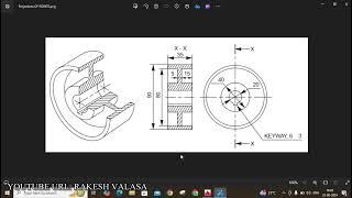 Pulley with web 3D Modelling in AutoCAD