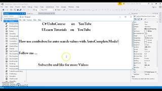 How use combobox for auto search values with AutoCompleteMode in C#  in Urdu