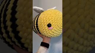 This bee is literally 1 foot long by 9in tall #crochet #bee #plushies