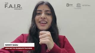 Nimmy Babu on “How Not to Celebrate Teachers”