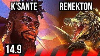 K'SANTE vs RENEKTON (TOP) | 1100+ games, 10/3/7 | KR Master | 14.9