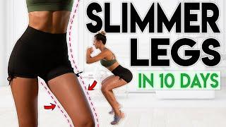 SLIMMER LEGS in 10 Days (lose thigh fat) | 8 minute Home Workout