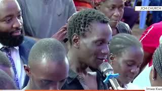 Wanja Nyarari gives 60k to this street kid at JCM church