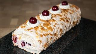 Meringue Roll  Easy Recipe for Easy Baking  IrinaCooking