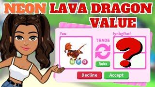 WHAT IS A NEON LAVA DRAGON WORTH!?!? | Adopt Me!