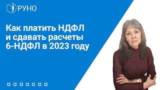 Как платить НДФЛ и сдавать расчеты 6-НДФЛ в 2023 году I Ботова Елена Витальевна. РУНО