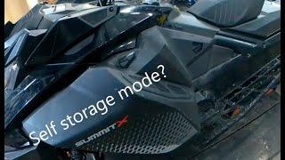 How to activate storage mode on Ski-doo single button gauge. Summarize.