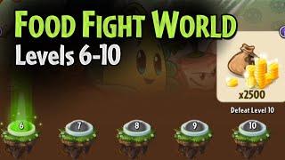 Plants vs Zombies 2 - Food Fight World - Levels 6-10 - Thymed Event