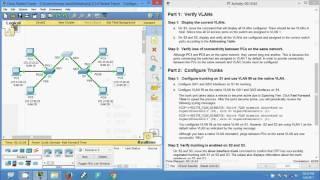 6.2.2.4 Packet Tracer - Configuring Trunks