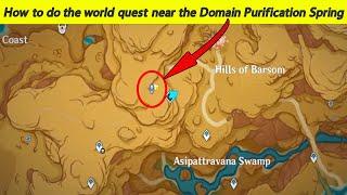 How to reach the world quest near the Domain Purification Spring