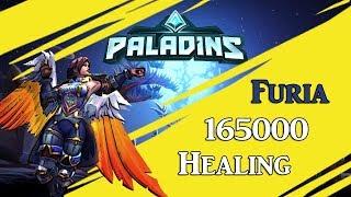 Геймплей Фурия - 165000 исцеления | Paladins