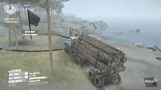 Spintires: Mudrunner - Ural-432010 transporting logs