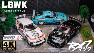 Inno64 1:64 - LBWK x Mazda RX-7 (FC3S) Black and White l Cinema Shot 4K Die-cast