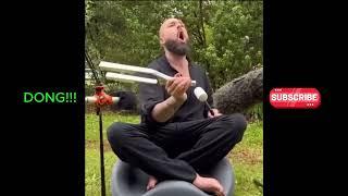 FAIL Amusing meditation tool hits Man's knee whining #memes #funny #martialarts #pain