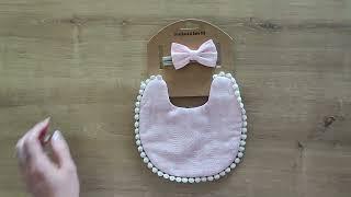 Newborn high quality headband and bib set from AliExpress - Комплект лента за глава и лигавник