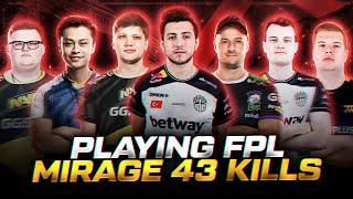 XANTARES PLAYING FPL MIRAGE 43 Kills with/s1mple, Boombl4, sdy, paszaBiceps, JW, stew, k1to0