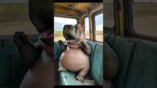 Hippo Goes for a drive #shorts