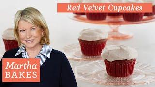 Martha Stewart’s Red Velvet Cupcakes | Martha Bakes Recipes | Martha Stewart