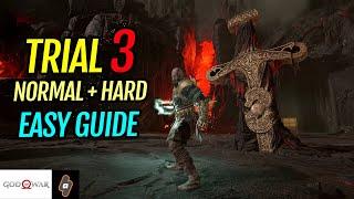 EASY Step by Step Guide Trial 3: Normal + Hard - Muspelheim Trials Walkthrough | God of War