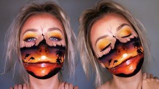 Sunset paradise face art!