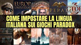 TUTTI I GIOCHI PARADOX - IMPOSTARE LINGUA ITALIANA - GUIDA e TUTORIAL