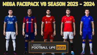 NEW MEGA FACEPACK V8 SEASON 2023 - 2024 | FOOTBALL LIFE 2023 SMOKEPATCH | SIDER & CPK VERSION