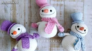 Амигуруми: схема Мини снеговик. Игрушки вязаные крючком - Free crochet patterns.