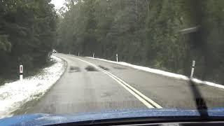 Snow Beside the Lyell Highway, West of Derwent Bridge Tasmania