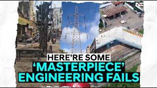 Viral Video | B'lore Electric Tower Stands In Middle Of Road | From 90° Turn Bridge Of Bhopal