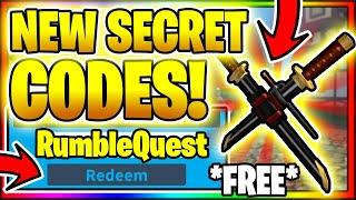 ALL *NEW* RUMBLE QUEST CODES *ALL WORKING* 2020 ️FROZEN DEPTHS️ Roblox Rumble Quest Codes