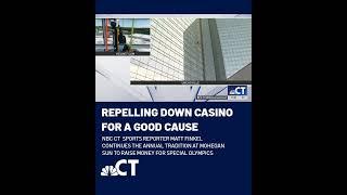 NBC CT sports reporter repels down building to raise money for Special Olympics