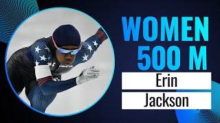 Erin JACKSON (USA) | Gold | 500m Women | Four Continents | Salt Lake City 2024 | #SpeedSkating