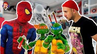 Rob and Spider-Man Unboxing NECA Teenage Mutant Ninja Turtles! Leonardo and Michelangelo on RobToys!