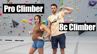 8 Month Pregnant Pro Climber VS 8c Climber